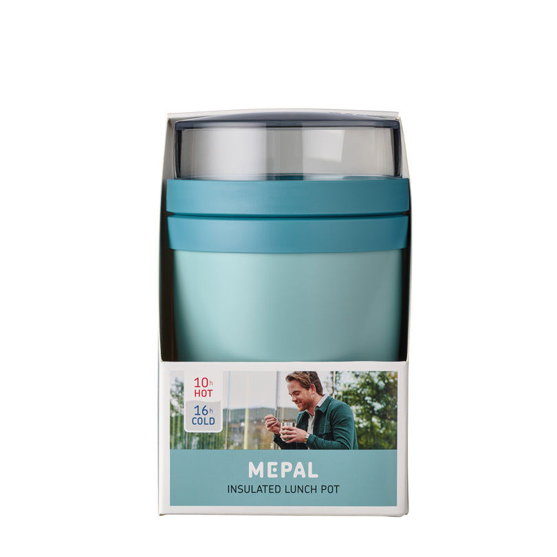 Portavivande/Lunchbox termico "Ellipse", composto da 2 contenitori ml 500+200/Ø10,7x17