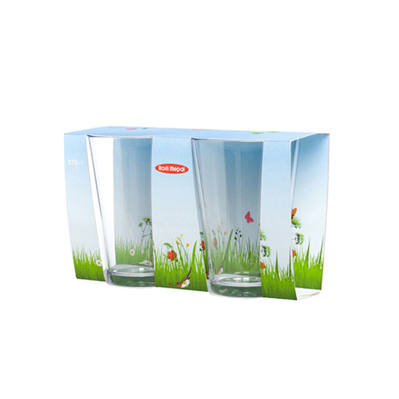 Bicchiere bibita "Flow" cm 8,5x8,5x12/ml275