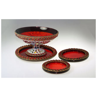 PIATTO CANDELA ROSSO CM13