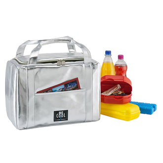Borsa termica BE CooL Silver "City",large l 20/cm 40x19x28