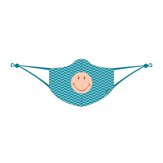 Mascherina "Smiley - Geometric Blue" cm 25x13,5