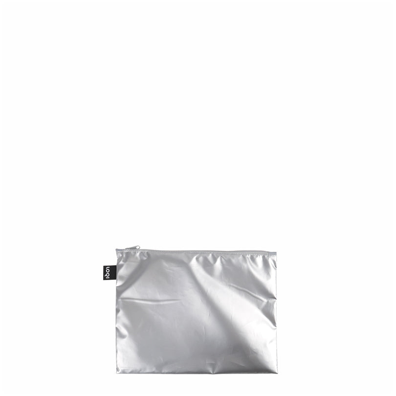 Zip Pocket "Metallic", confezione assortita da 3 pezzi cm 13-25x23-32
