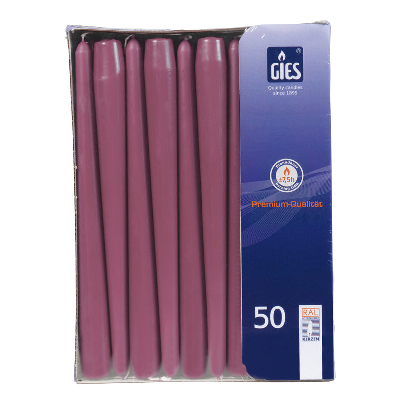 Candela conica in confezione da 50 pezzi cm Ø2,2x24,5