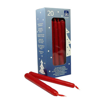 Candele per albero di natale, in confezione da 20 pezzi, autospegnenti, RAL cm 1,2x12,4