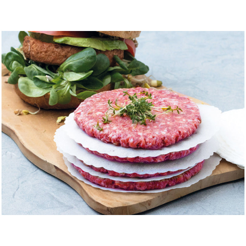 Foglio separa hamburger tondo con bordo ondulato, confezione 60 cm  Ø13