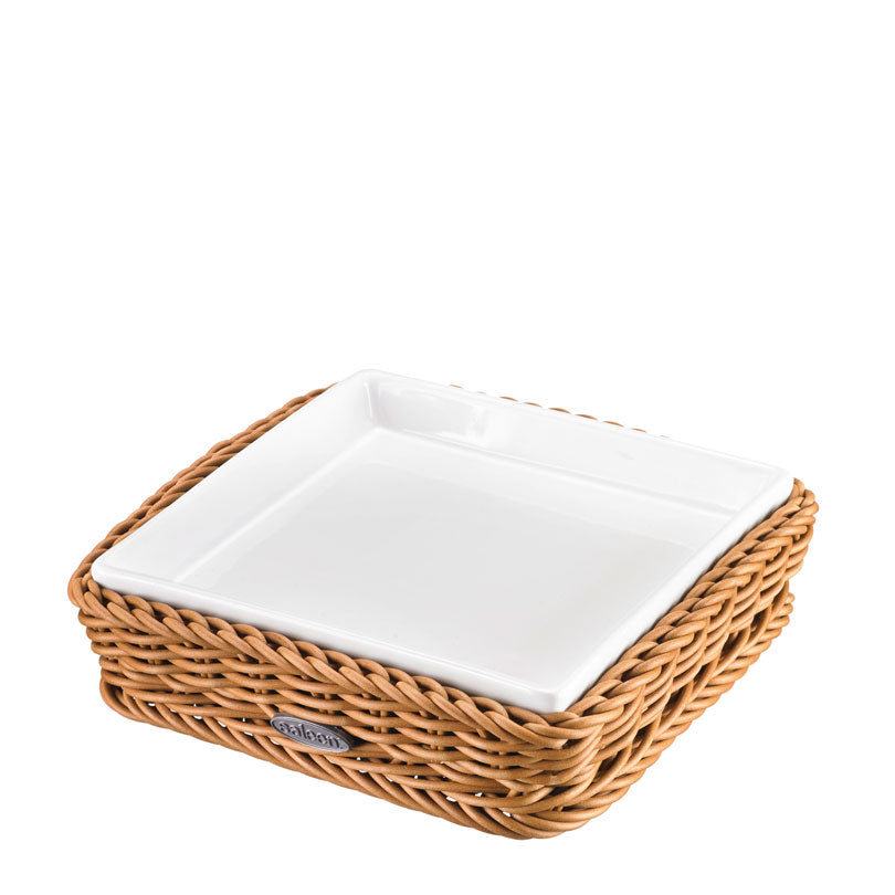 CESTO QUAD.C.CIOTOLA BEIGE/BCO CM 15,5X15,5X3,5 CM 15,5X15,5X3,5
