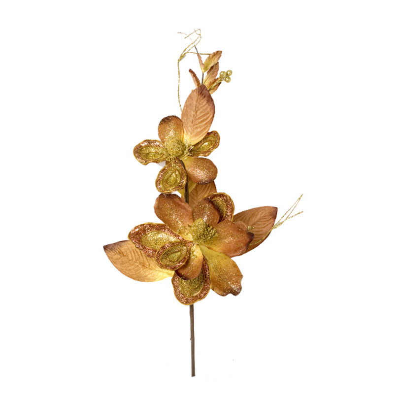 FIORE MAGNOLIA ORO/MARRONE CM52