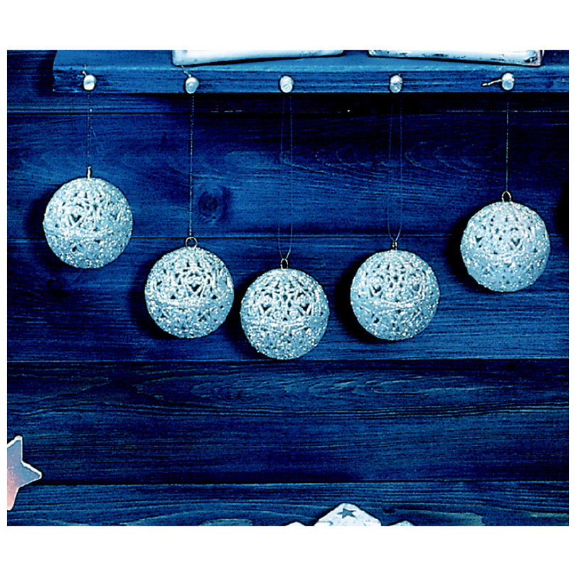 Palle Natalizie in confezione da 6 argento