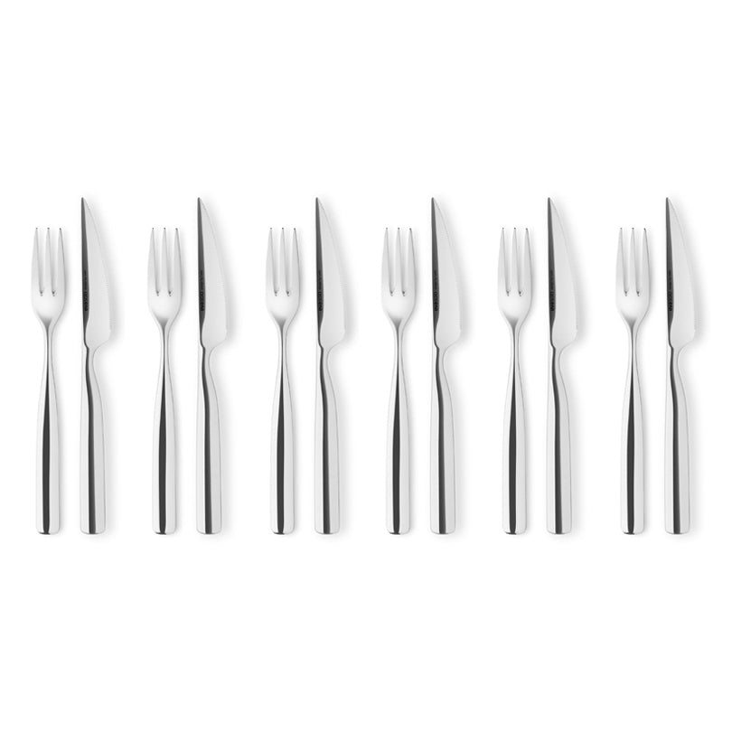 Posate BBQ 12 pezzi cm 23x1,72/cm 20,6x1