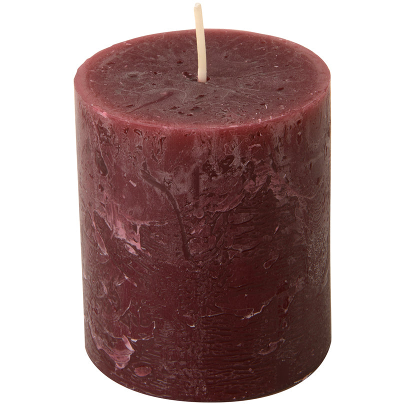 Candela cilindrica dark red cm Ø7x8