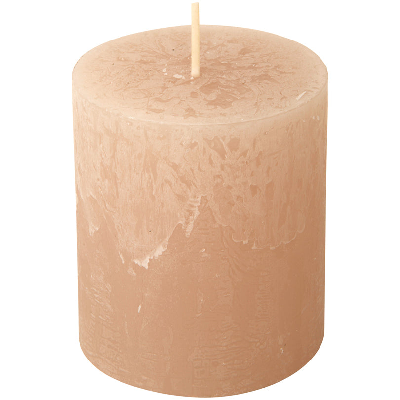 Candela cilindrica linen cm Ø7x8