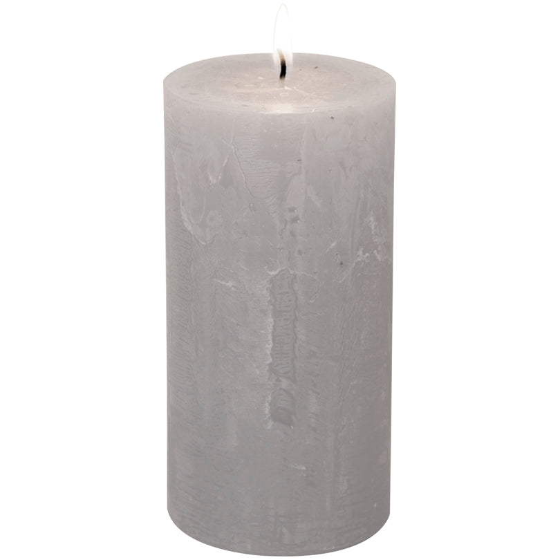 Candela cilindrica silver cm Ø7x14