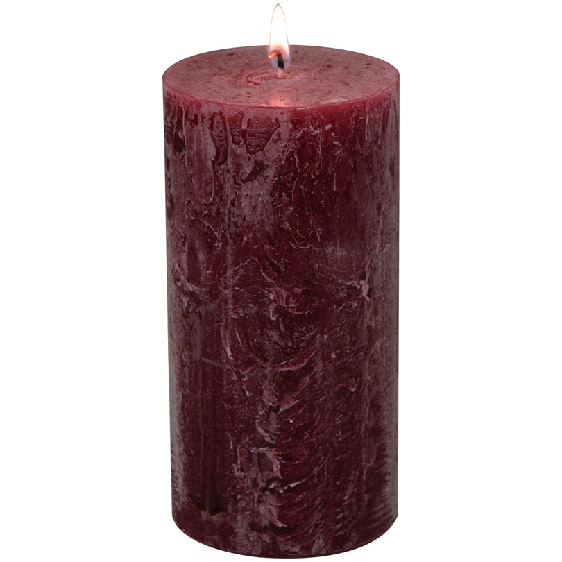 Candela cilindrica dark red cm Ø7x14