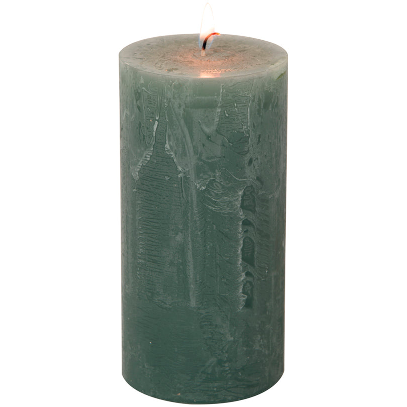Candela cilindrica green cm Ø7x14