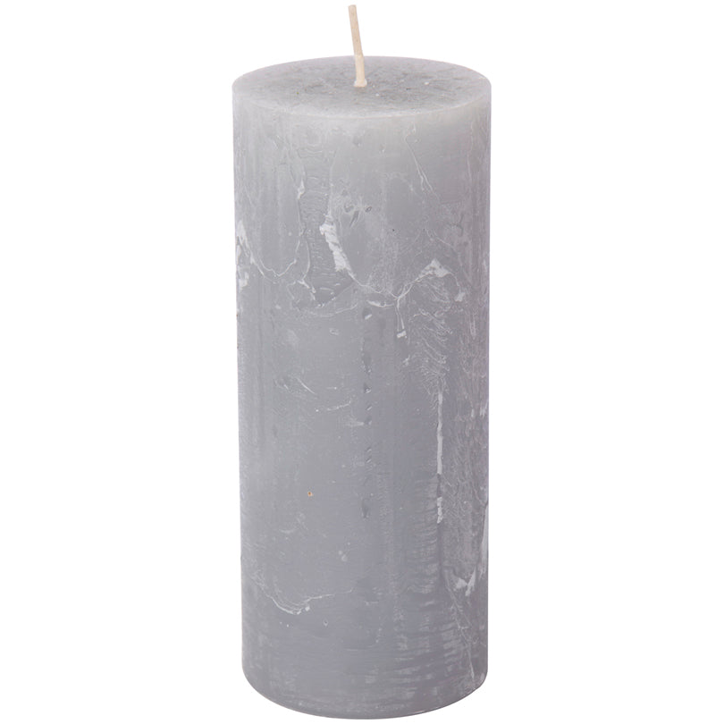 Candela cilindrica silver cm Ø7x17