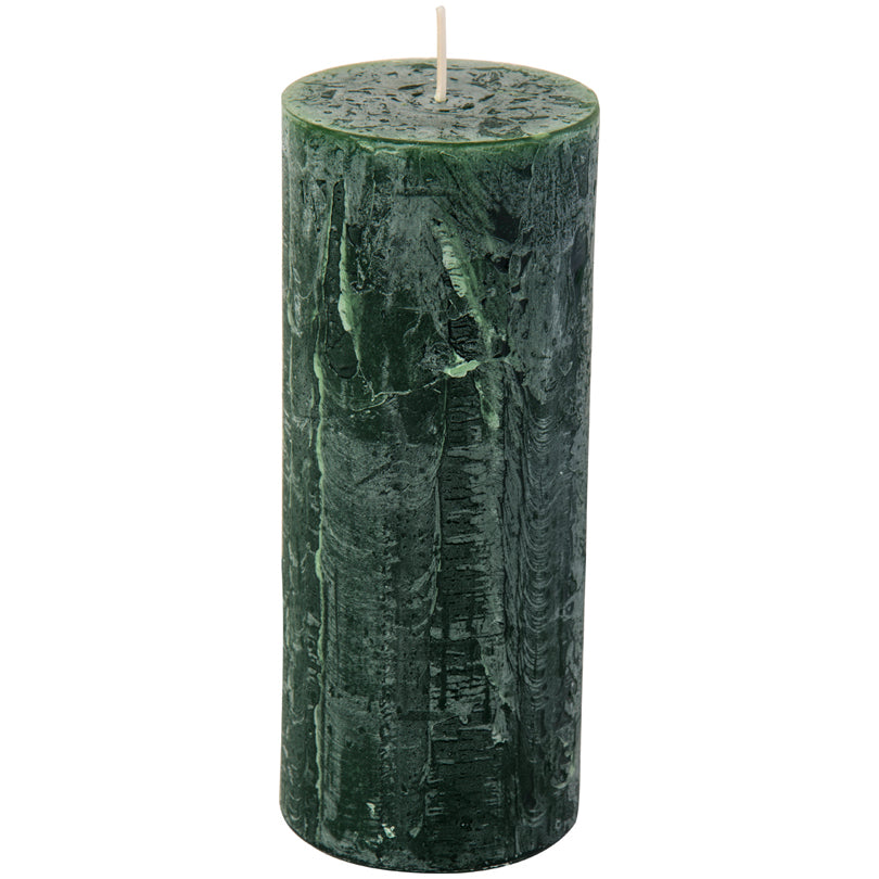 Candela cilindrica dark green cm Ø7x17