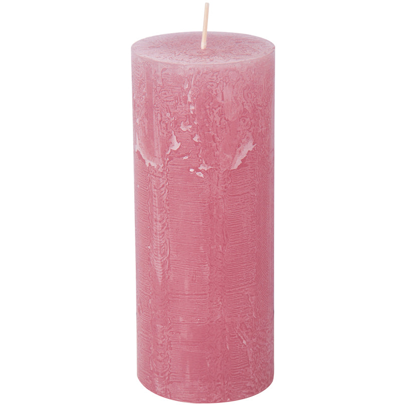 Candela cilindrica old rose cm Ø7x17