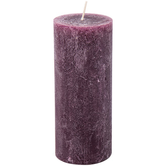 Candela cilindrica aubergine cm Ø7x17