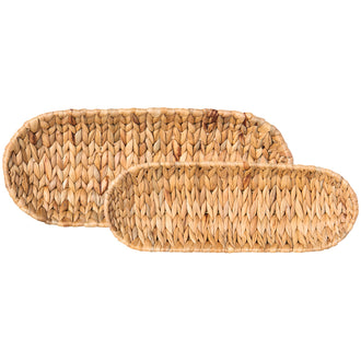 Cesto ovale, confezione assortita da 2 pezzi cm 34x12,5x5/38,5x16