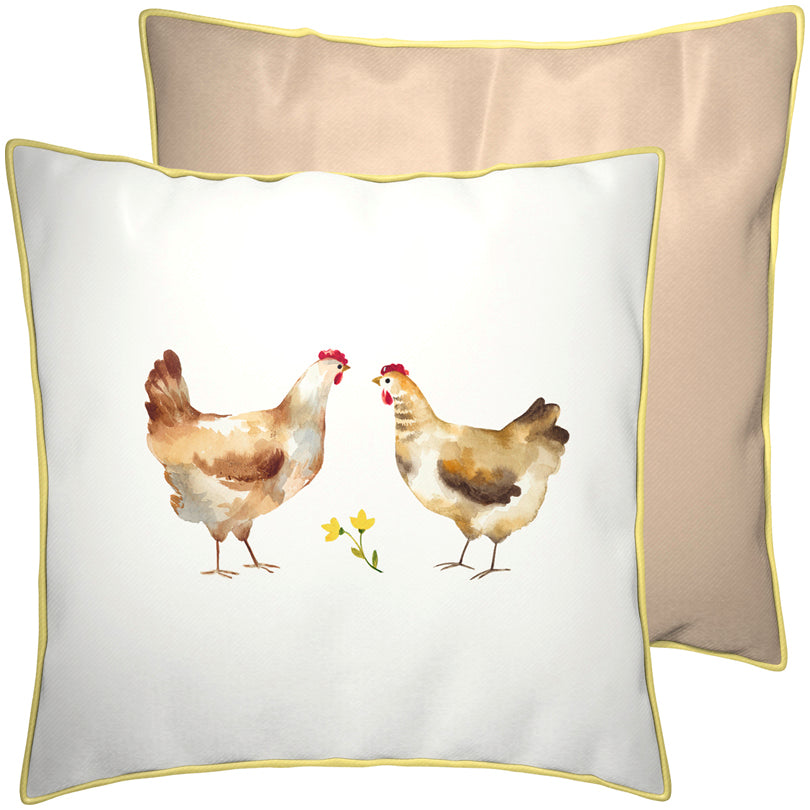 Cuscino quadrato con zip e Inlet Helene white grey cm 40x40