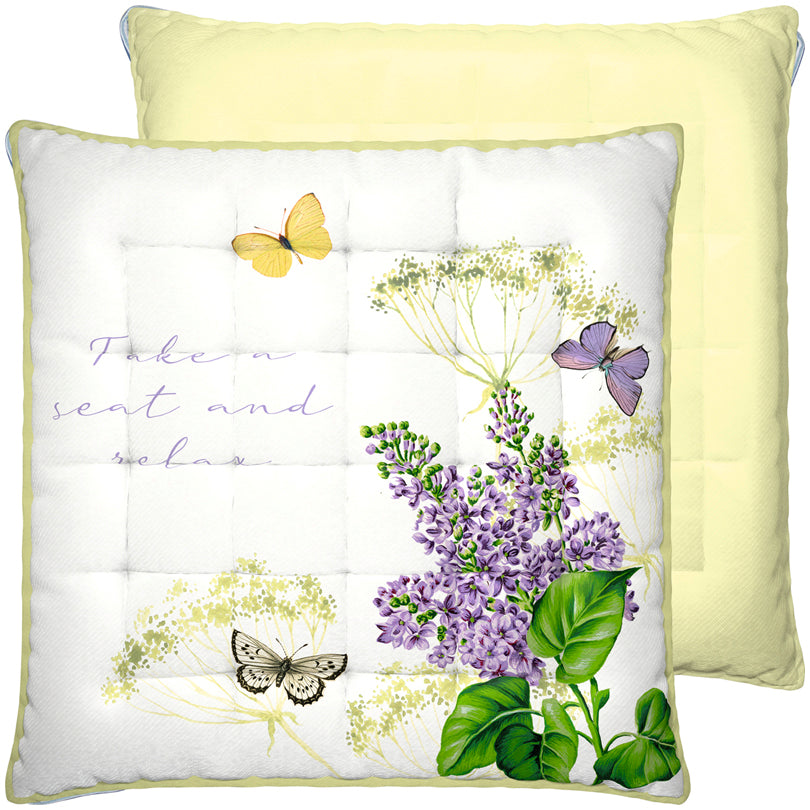 Cuscino per sedia quadrato Fiona lilac cm 45x45